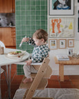 Olive Check Long Sleeve Bib