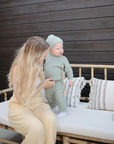 Faux Wood Luna Silicone Pacifier Clip