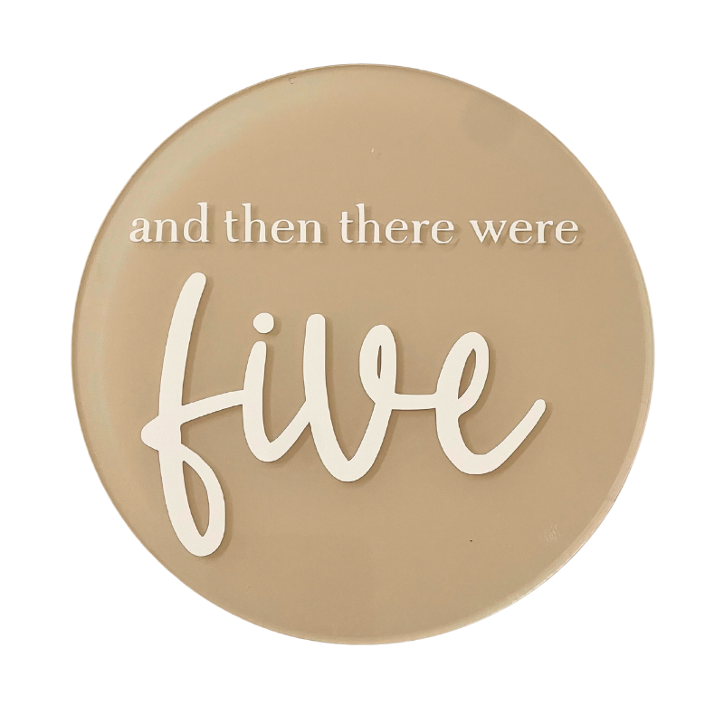 And Then There Were Five Announcement Plaque
