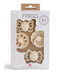 Cream Frigg Baby's First Pacifier Set - Floral Heart