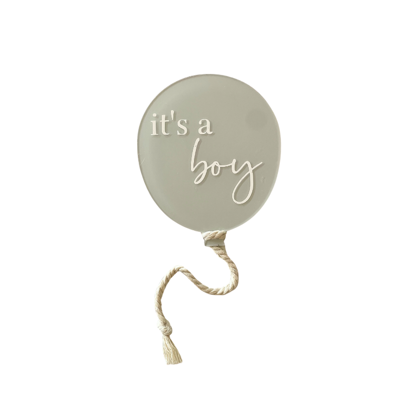 It&#39;s A Boy Mini Balloon Announcement Plaque