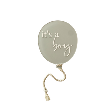 It's A Boy Mini Balloon Announcement Plaque