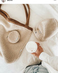 Ecru Lammy Mom-Bag
