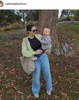 Ecru Chunky Teddy Mom-bag
