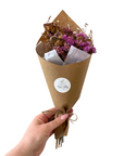 Cream/Fuschia/Roses Dried Flower Posie