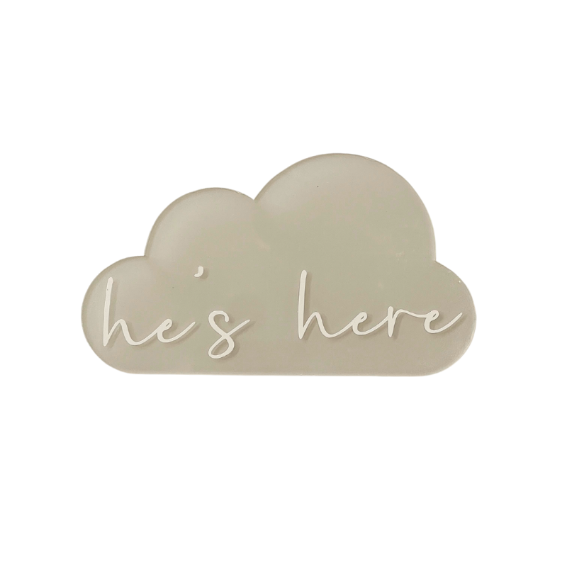 He&#39;s Here Cloud Announcement Plaque
