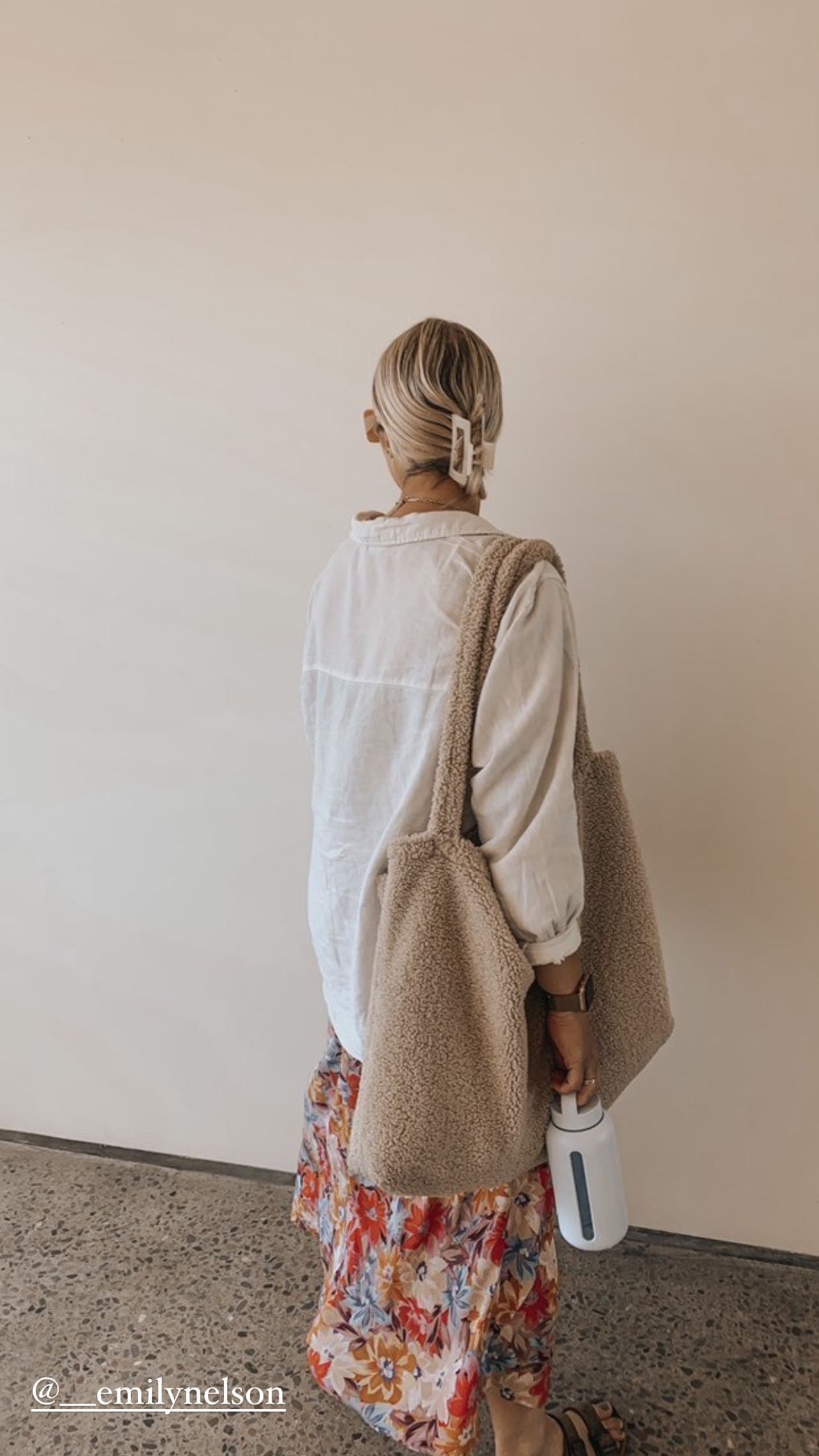 Ecru Chunky Teddy Mom-bag – Babe Bump Beyond