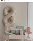 Eight Cream Number Balloon