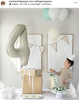 Four Cream Number Balloon