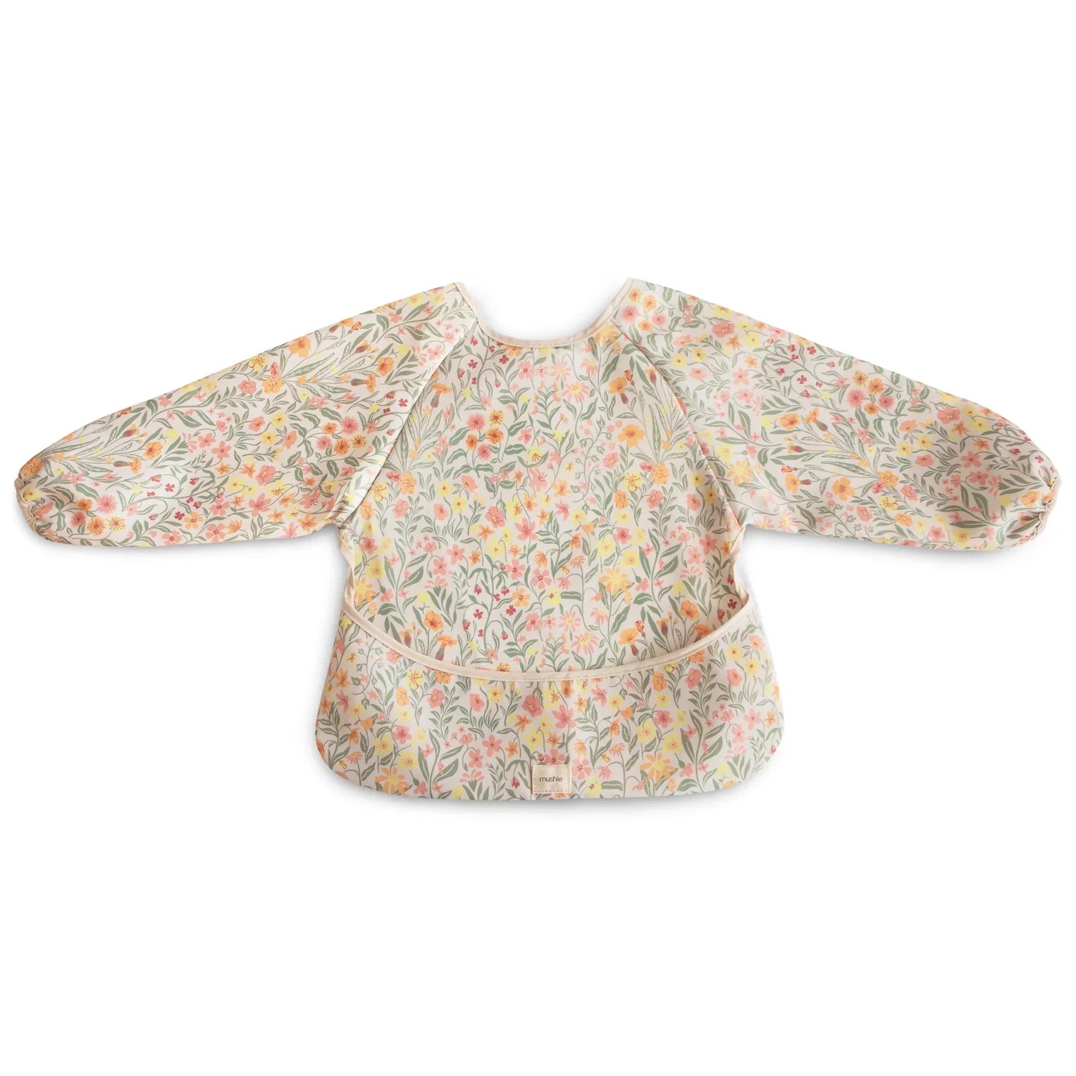 Pastel Blooms Long Sleeve Bib