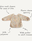 Olive Check Long Sleeve Bib