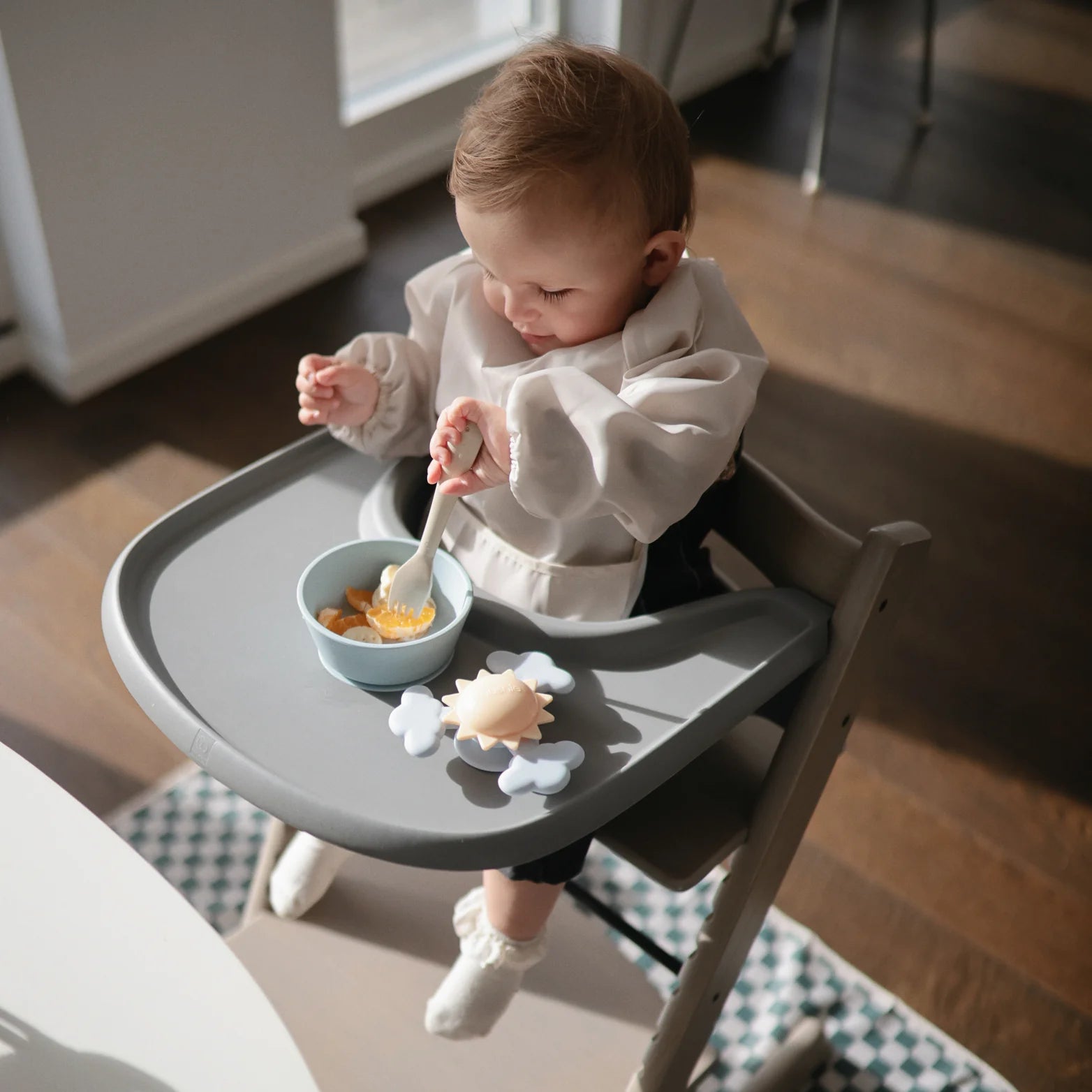 Rainbows Long Sleeve Bib