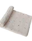 Retro Cars Organic Cotton Muslin Swaddle Blanket