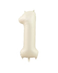 One Cream Number Balloon