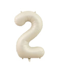 Two Cream Number Balloon