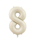 Eight Cream Number Balloon