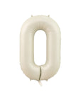 Zero Cream Number Balloon