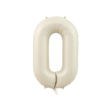 Zero Cream Number Balloon
