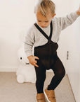 Chocolate Retro Tights With Braces