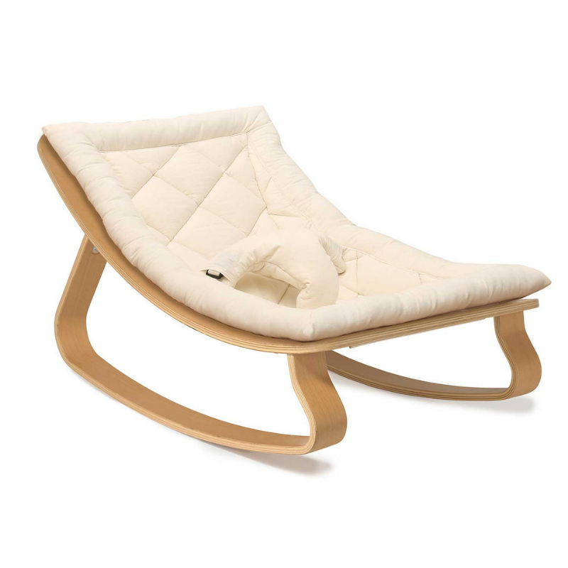 Organic White / Beech Levo Baby Rocker