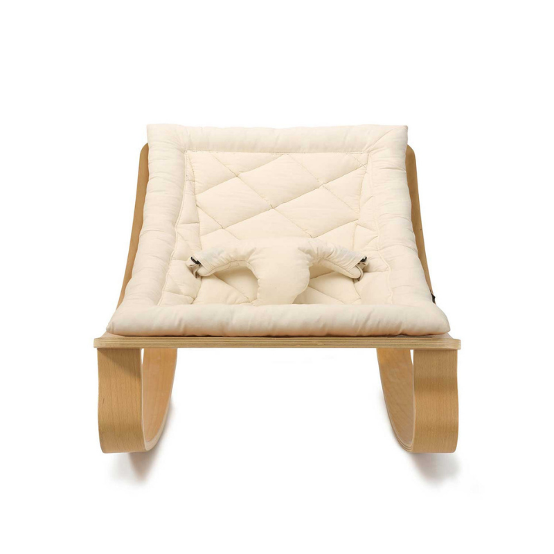 Organic White / Beech Levo Baby Rocker