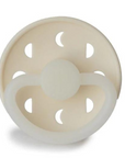 Cream Night Moon Phase Silicone Pacifier