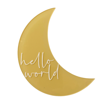 Hello World Moon Announcement Plaque