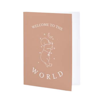 Tan Welcome To The World Greeting Card
