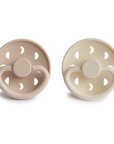 Cream/Croissant Moon Phase Silicone Pacifier
