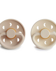 Cream/Croissant Moon Phase Latex Pacifier