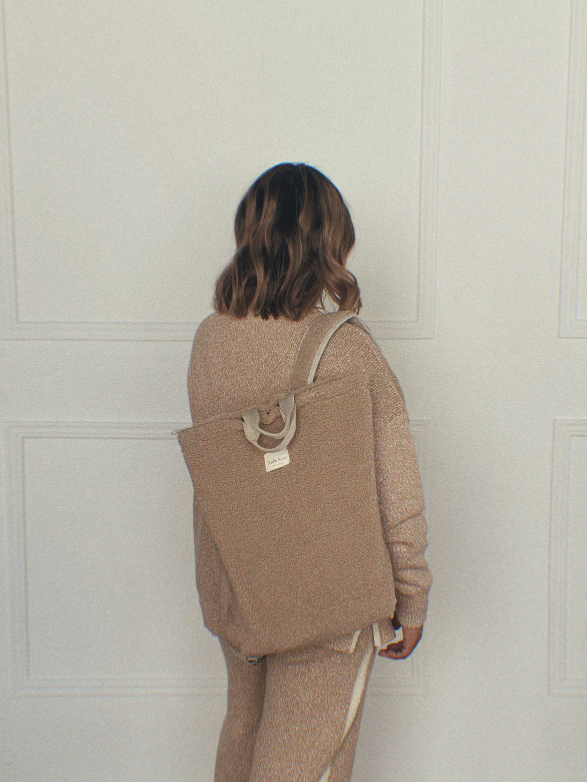 Ecru Teddy Adult Backpack – Babe Bump Beyond