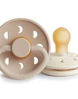 Cream/Croissant Moon Phase Latex Pacifier