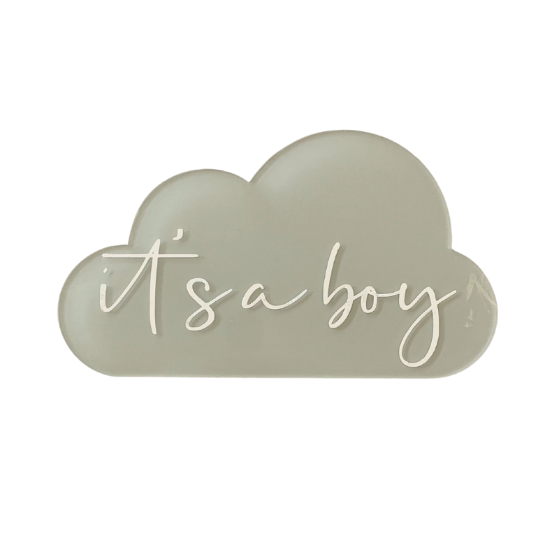 It&#39;s A Boy Cloud Announcement Plaque