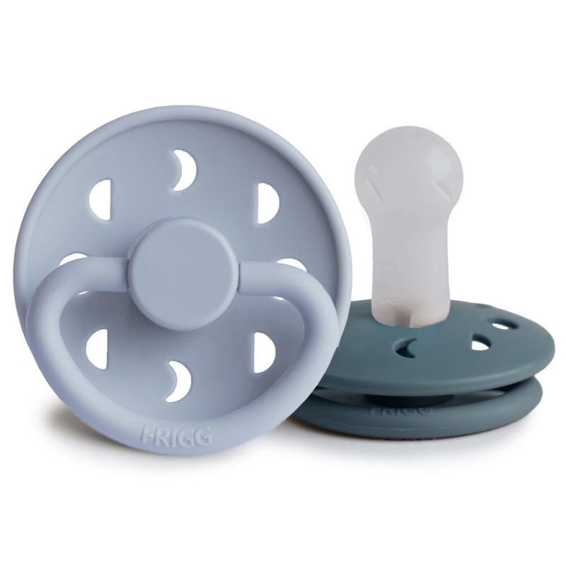 Powder Blue/Slate Moon Phase Silicone Pacifier