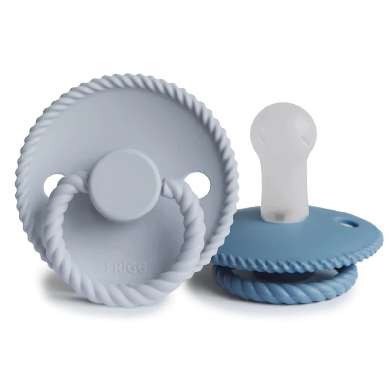 Powder Blue/Ocean Rope Silicone Pacifier