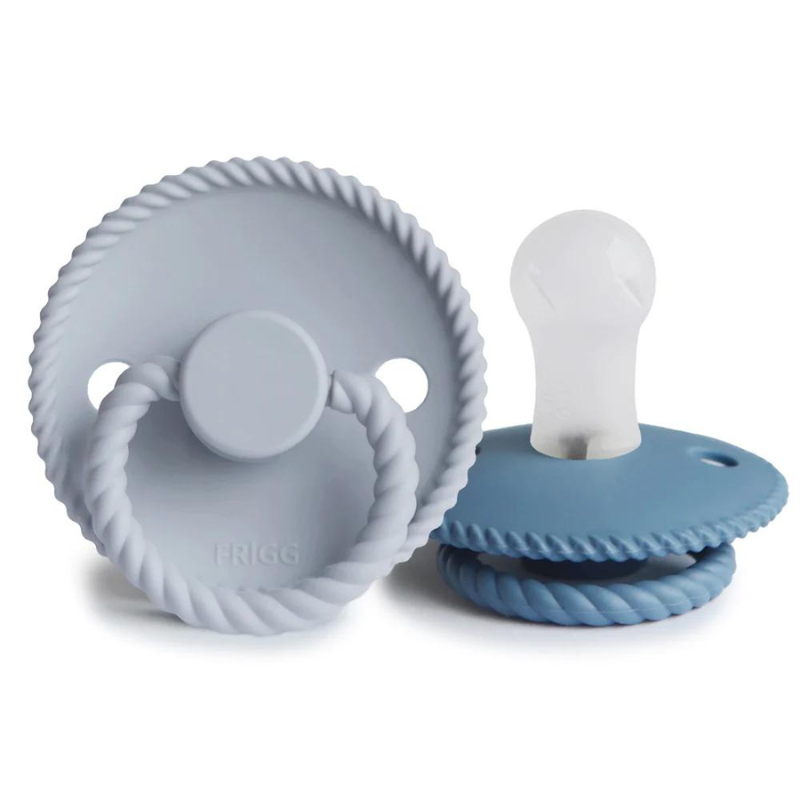 Powder Blue/Ocean Rope Silicone Pacifier