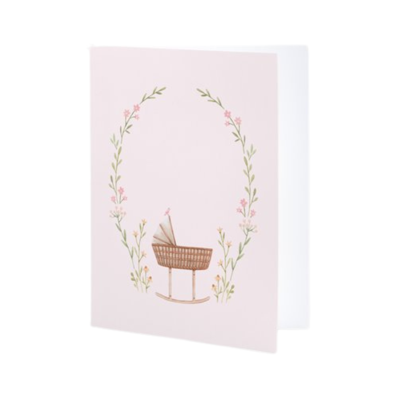 Pink Cradle Greeting Card