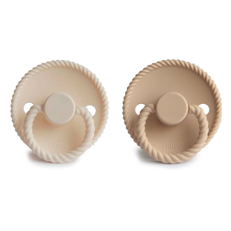 Cream/Croissant Rope Silicone Pacifier