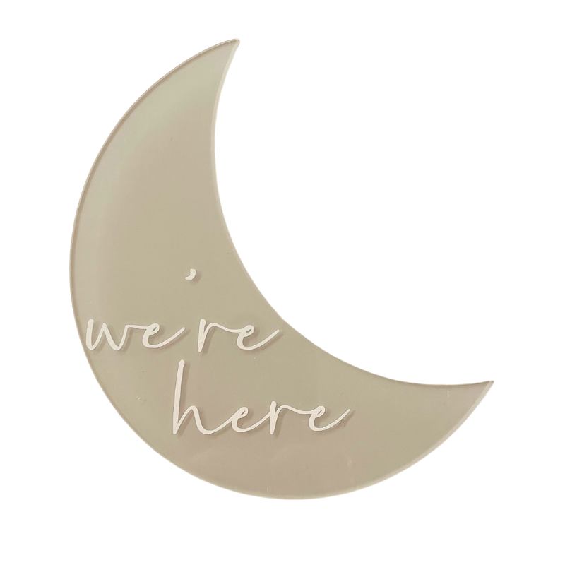We&#39;re Here Moon Announcement Plaque