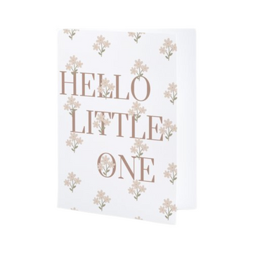 Baby Pink Hello Little One Greeting Card