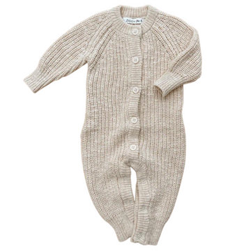 Honey Chunky Textured Classic Knit Romper