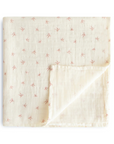 Bows Organic Cotton Muslin Swaddle Blanket