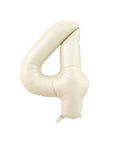 Four Cream Number Balloon