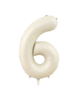 Six Cream Number Balloon