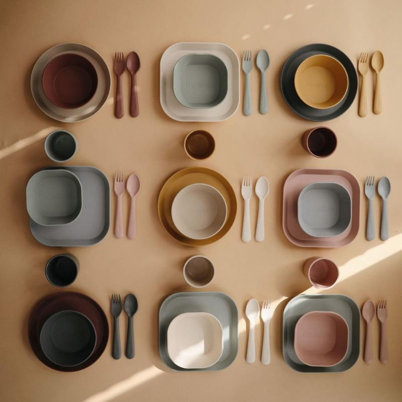 Ivory Square Dinnerware Plates - Set of 2