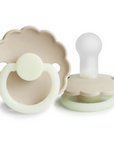 Cream Daisy Night Silicone Pacifier