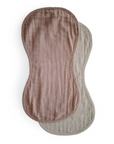 Natural/Fog Muslin Burp Cloth Organic Cotton 2-Pack