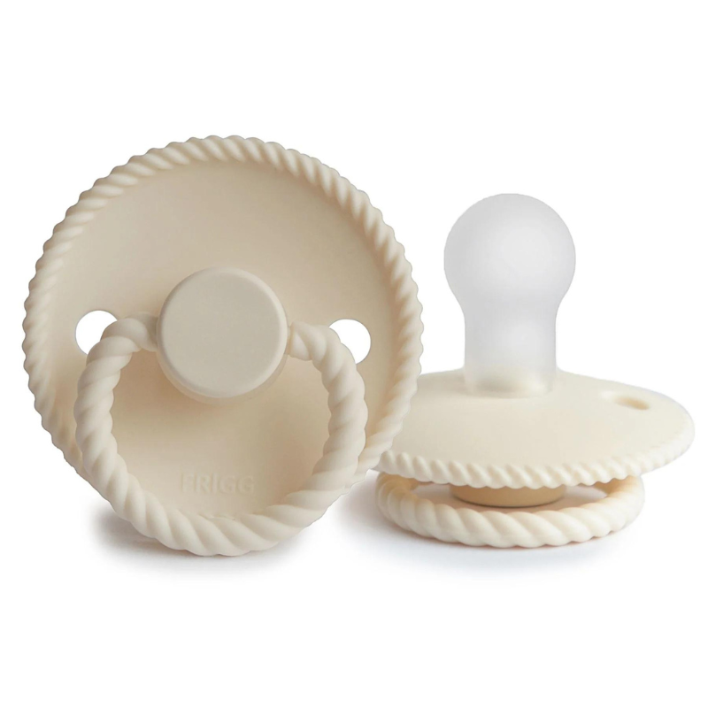 Cream Rope Silicone Pacifier