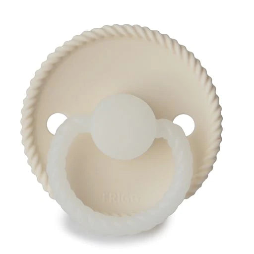 Cream Night Rope Silicone Pacifier