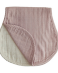 Blush/Fog Muslin Burp Cloth Organic Cotton 2-Pack